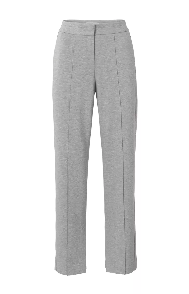 YAYA-Soft melange tailored trousers; Rayon Silk/Polyamide/Elastane-01-301167-501-99800-GRIJS