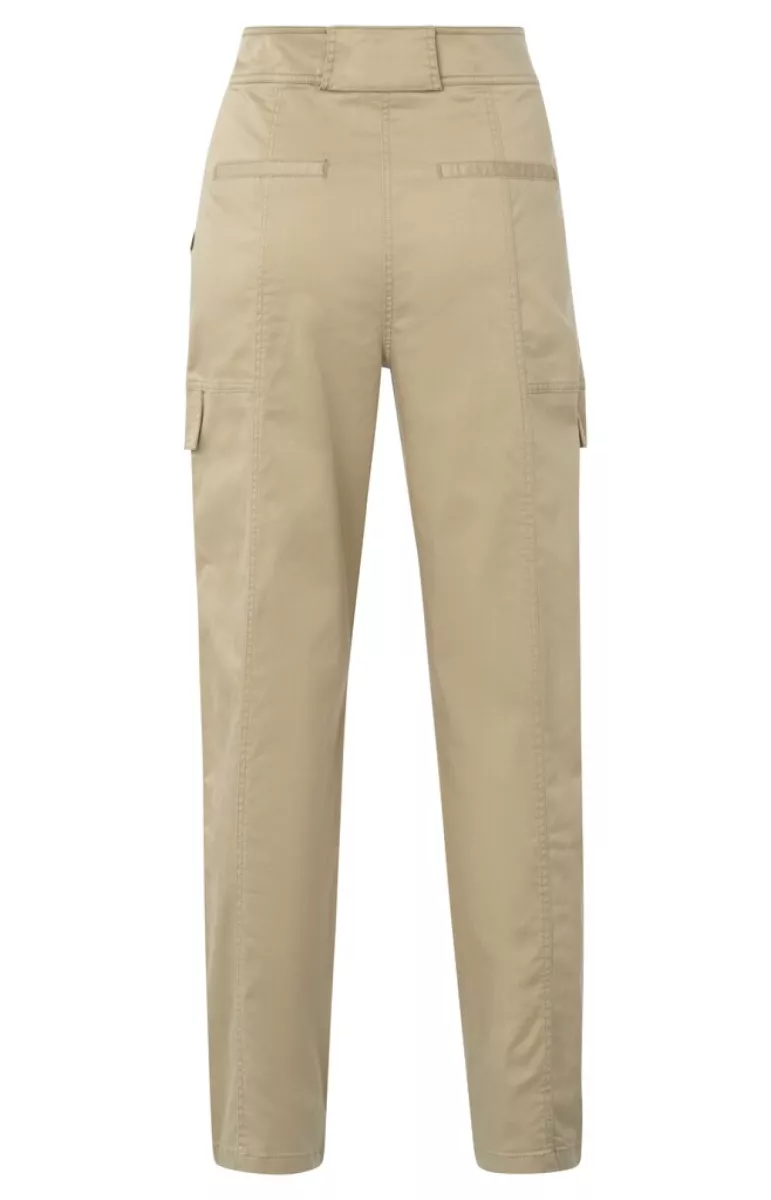 YAYA-High waist cargo trousers with; Lyocell/Cotton/Elastane-01-301173-502-99803-BEIGE
