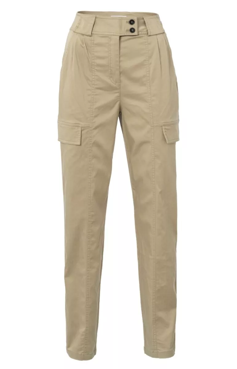 YAYA-High waist cargo trousers with; Lyocell/Cotton/Elastane-01-301173-502-99803-BEIGE