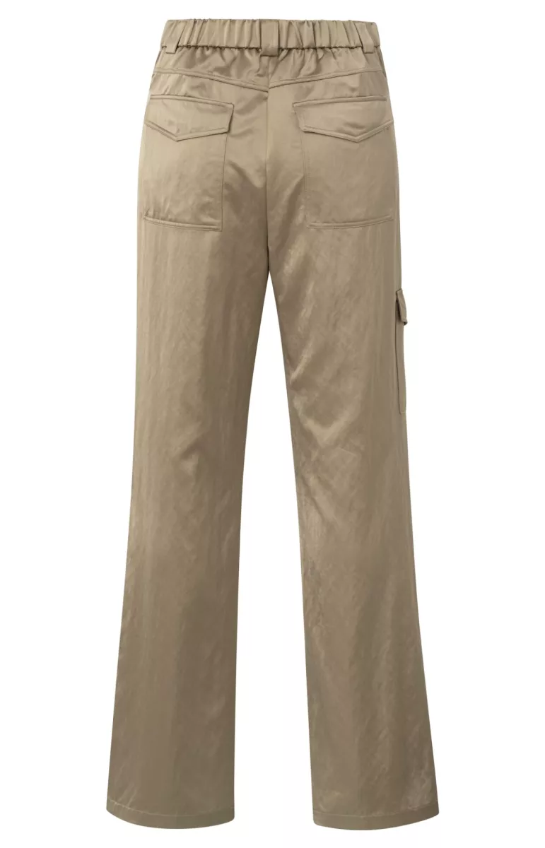 YAYA-Satin wide leg trousers with c; Polyamide/Viscose-01-301176-502-99803-ZAND