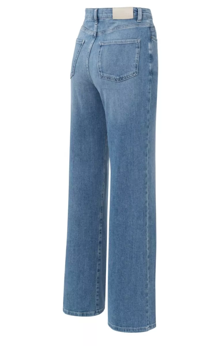 YAYA-Wide leg denim - L32; Cotton/Elastane-01-311095-502-99292-BLUE